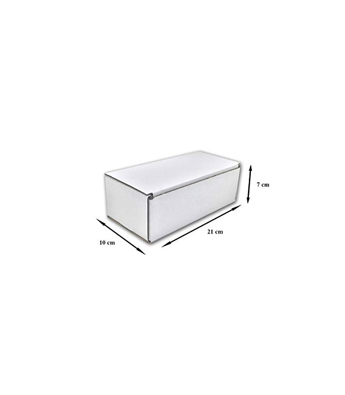 Caja troquelada Ecommerce Blanca 21x10x7 para cosmética y electrónica