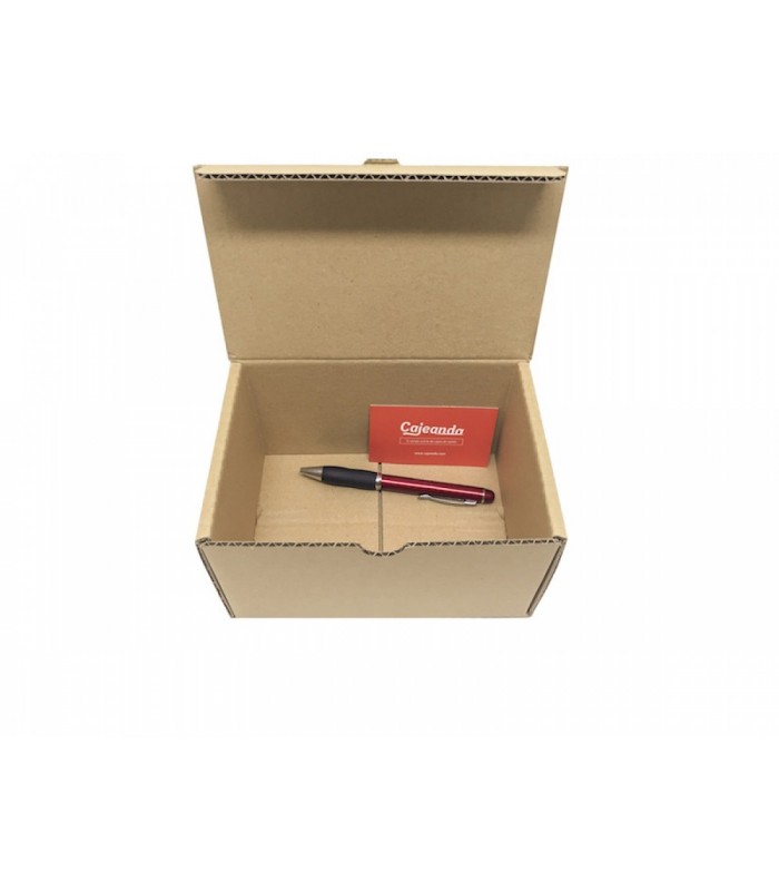 Caja de cartón troquelada de color marrón, Ecommerce 17x12x10