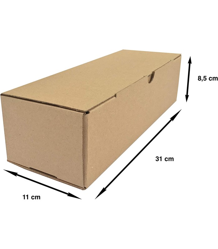 Caja Ecommerce anónima 31x11x8,5 cm para productos alargados