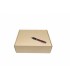 Caja de cartón troquelada de color marrón, Ecommerce 26x21x8, cerrada