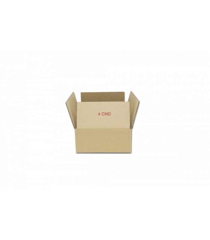 Caja de cartón de canal simple calidad extra 27x20x8.5 Imagen con caja de solapas abiertas