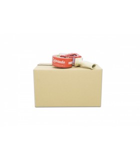 Caja de cartón de canal doble 36x25,5x20. Cerrada con precinto