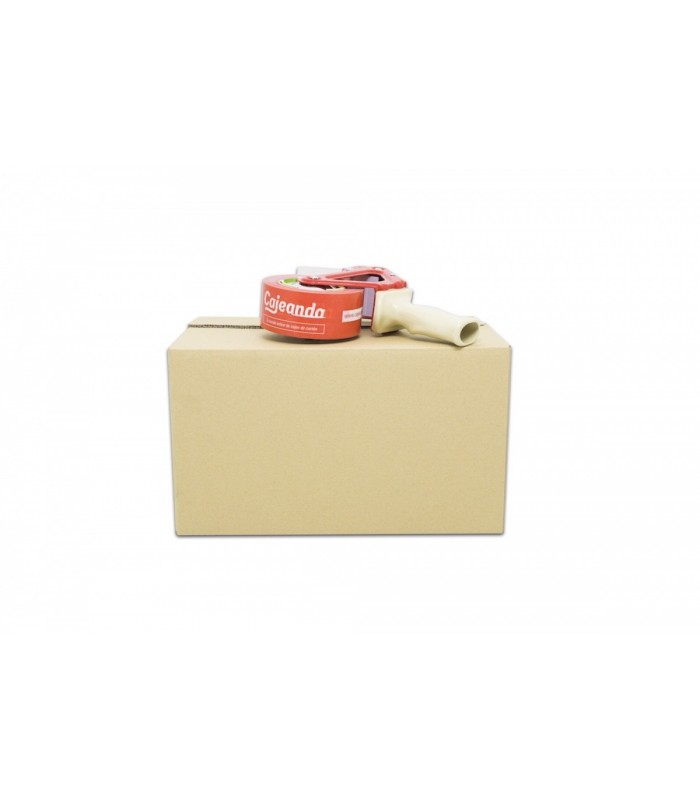 Caja de cartón de canal doble 36x25,5x20. Cerrada con precinto
