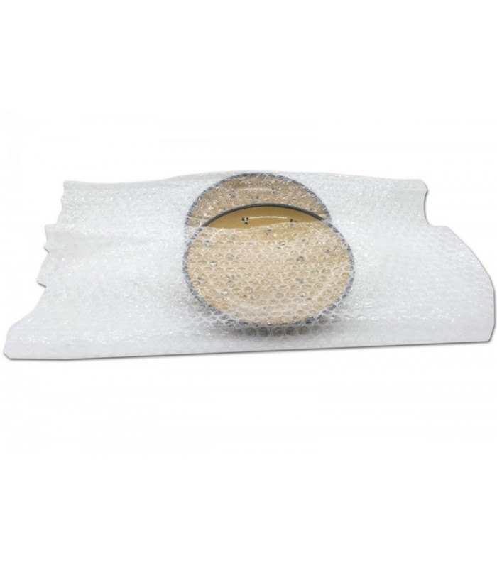 Rollo plástico de burbujas de 50cm ancho y 10 metros largo, ejemplo con platos