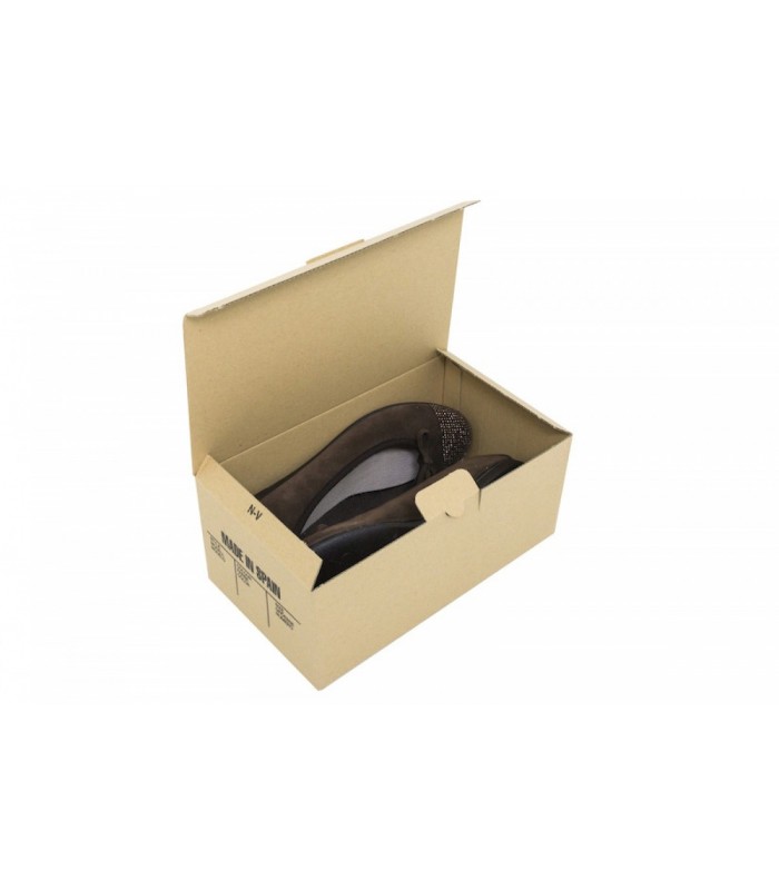 Caja cartón de fondo automático para zapatos de niño.