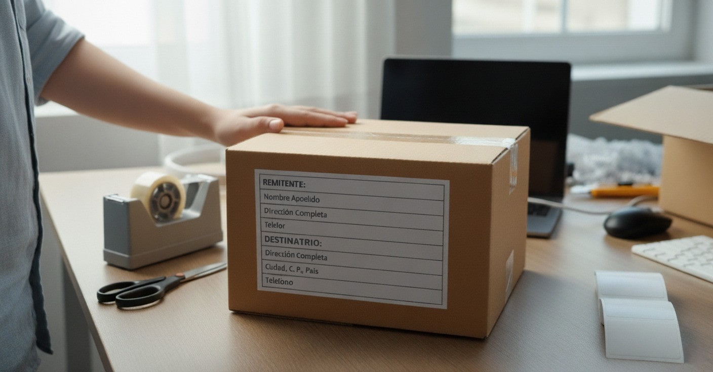 ¿Qué datos se deben poner para enviar un paquete correctamente?